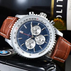 Breitl zaffiro orologi da polso uomo uomo orologi sei aghi tutto quadrante lavoro movimento al quarzo orologio cronometro 1884 data uomo donna polso cronografo di marca di lusso