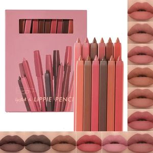 Lippenstifte, Lippen-Make-up-Set, antihaftbeschichtet, wasserfest, 12 Farben, wasserfest, langlebig, feuchtigkeitsbefeuchtend, Lippenstift, Glanz, Glitzer, Lipgloss, Damen-Make-up 231201