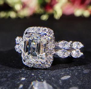 Zhenrong wish sells new princess square simulation diamond ring marriage proposal special diamond wedding ring4128309