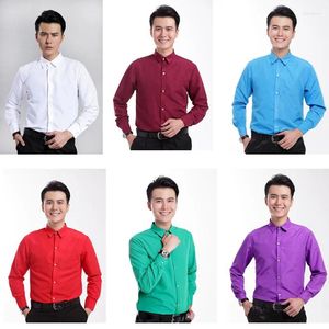 Men's T Shirts Colorful Shirt Stage Costume Graduation Season Po Chorus Long Sleeve Solid Color Studio Pography
