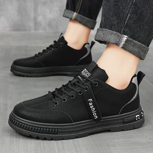 Hot Supply Designer Leather Men Casual Platform Good Men's Sneakers Black for Mens Hiking Shoes Outdoor Black Sport Breathable Man Shoe Factory Item W32 17414 's s 5