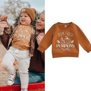 Pullover Focusnorm 0-4y Toddler Kids Boys Girls Halloween T koszule z długim rękawem Kreskówka Dypka drukowana Bluza T231202