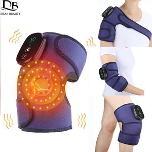 Fotmassager Electric Elbow Shoulder Knee Massager Red Light Therapy Heat Vibration Massage Brace Knee Pad For Arthritis Joint Pain Relief 231202