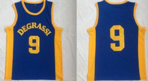 NCAA Mens Drake Jimmy Brooks # 9 Degrassi Community School Camisas de basquete Azul Moive Ed Camisas S-2XL