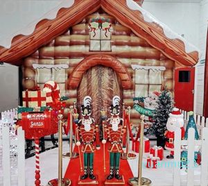Mehr Santa's Grotto aufblasbares Weihnachtshaus Festival Party Center Entertainment Shelter Santa Cottage Cab