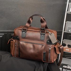 Briefcases 2023 Korean Version Of The Retro Handbag Trend Men's File Messenger Bag