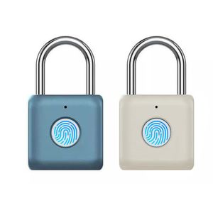 Door Locks Rechargeable Padlock USB Security Keyless Smart Biometric Fingerprint Lock 231202