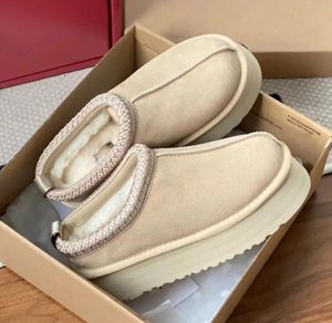 Tazz Maxi Tasman Slippers Designer Womens Boots Tazz Sheepes Sheepskin Fur Austrard Beed Ultra Mini Platform Boots slip-on