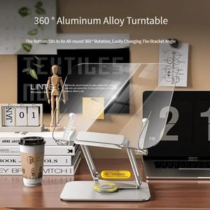 Tablet PC Stands Multifunction Acrylic Laptop Stand Läs bokhållare Justerbar för MacBook Air NoteBook Aluminium Support Bracket 231202