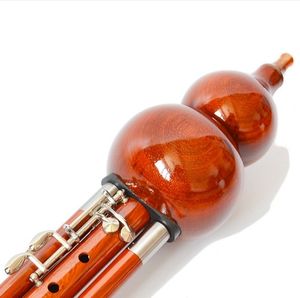 OrientalMusicSanctuary Extended-Range Cambodian Rosewood Hulusi - Chinese Curcubit Gourd Flute
