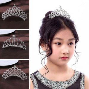 Accessori per capelli Strass Principessa Diademi di cristallo Copricapo Brillanti corone nuziali Pettine Festa di compleanno