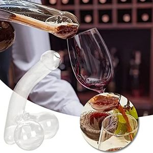 Ferramentas de barra de vidro transparente decanter único interessante shaker uísque coquetel dispensador recipiente decoração de mesa presente de aniversário masculino 231202