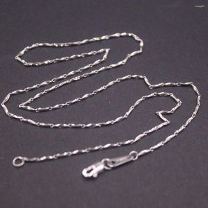 Chains Fine Pt950 Real Platinum 950 Chain Women's Solid 1mm Ingots Link Necklace 43cm Length/4.5g