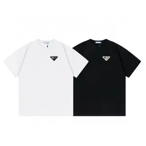 Męskie plus koszulki Polos T-shirts okrągły szyję haftowane i drukowane letnie noszenie w stylu polarnym z ulicą czyste bawełniane 12RFD