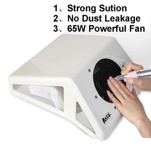 Nail Practice Display Nail Dust Collector 65W Powerful Vacuum Cleaner Nail Salon Dust Vacuum Cleaner Reusable Filter Adjustable Speed Manicure Tools 231202