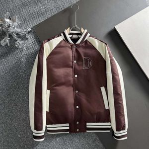 Jaquetas masculinas designer d jaqueta bordada hip-hop camisa de beisebol seda e cetim cardigan casaco espessado parka casacos homens mulheres OS zíper puffer jaqueta