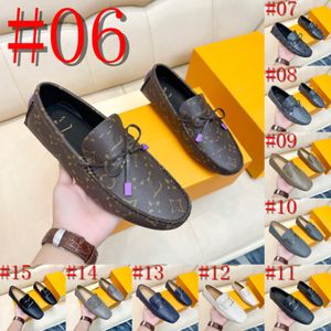 40 Model İtalyan Erkek Ayakkabı Sıradan Markalar Resmi Lüks Ayakkabı Tasarımcı Erkekler Mokasenler Mokasenler Orijinal Deri Kahverengi Sürüş Ayakkabıları 38-47