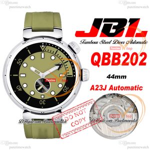 JBL Tambour Street Diver QBB202 A23J Automatische Herrenuhr Damenuhren 44 mm Stahlgehäuse Urban Green Dial Kautschukarmband Super Edition Reloj Hombre Puretime B2