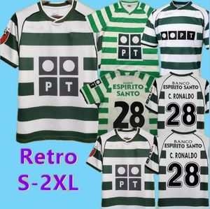 01 02 03 04 Lisboa retro soccer jerseys ronaldo Marius Niculae Joao Pinto 2001 2002 2003 2004 Lisbon C.RONALDO Classic Vintage football shirts tops Sporting CP 8883