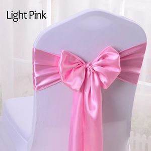 Sashes 25pc Satin Chair Sash Wedding Knot Cover Decoration Stolar Bow Ties For Party Rustic Decor DIY 231202