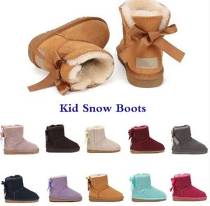 2023 Uggsity New Boot Kids Australia 스노우 부츠 디자이너 어린이 신발 신발 겨울 클래식 울트라 미니 보튼 베이비 소년 여자 발목 부츠 아이 모피