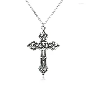 Anhänger Halsketten Frauen Wen Vintage Gothic Für Kreuz Lange Kette Halskette Choker Punk