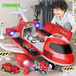 Flygplan Modle 12/6st bilmodell Stora barnleksaker Airplane Toy Model Passenger Plane Multi-Function Inertia Toy Cars for Boys Kids Gift 231202