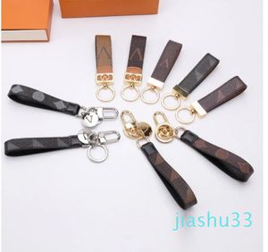 Fashion Keychain Car Handmade Leather Keychain Men's and Women's Bag Pendant Accessories 9 Colors