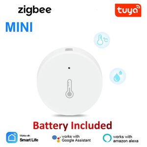 Smart Home Control Tuya Zigbee 30 Temperature And Humidity Sensor Remote Monitor By Life APP Battery Powered Work With Alexa Google 231202