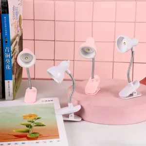 Gece Işıkları 360 Derece Yatma Masası için Sevimli Mini Okuma Klipleri Kullanın Düğme Pili Kullanıcı Işık