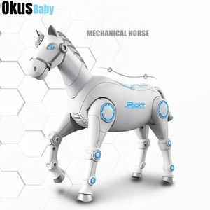 Electric RC Animals RC Smart Robot Interactive Remote Control Horse Intelligent Dialoge Singing Dancing Animal Toys Children Educational Toys Gift 231202