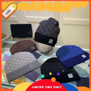 1aPlaid designer beanie designer chapéus para homens de malha bonnets chapéu de inverno queda crânio térmico boné de esqui viagem clássico gorros de luxo marrom preto grLK