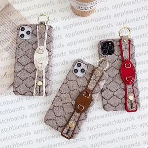 İPhone Case Tasarımcı Bilek Bant Telefon Kılıfı İPhone 15 Pro Maks Kılıfları Apple iPhone 14 13 12 11 Pro Max Xr XS Max 7 8 Plus 14 Plus 15 Artı Kılıf Lüks Monogram Mobil Kapak