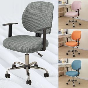 Cadeira cobre tecido escritório capa estiramento assento para cadeiras de computador slipcover banqueta de mesa