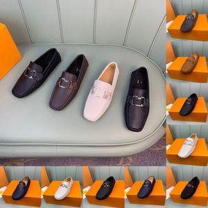 13 Model Tasarımcı İtalyan Orijinal Deri Erkekler Sıradan Ayakkabı Lüks Marka Erkek Loafers Moccasins Yumuşak Nefes Alabilir Kayma Tekne Ayakkabıları Plus Boyut 38-46