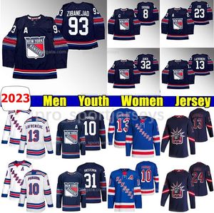 Jacob Trouba K'andre Miller Jersey NY Rangers 2023-24 Üçüncü Formalar Igor Shesterkin Ryan Lindgren Chris Kreider Mika Zibanejad Adam Fox Artemi Panarin Trocheck Quick