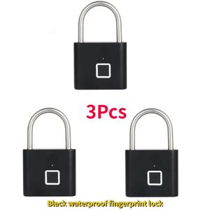 Dörrlås 3PCS1PCS Fingeravtryck Lock Keyless Waterproof Antitheft Smart Zinc Eloy Security Electronic Cabinet 231202