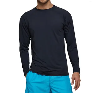 Мужское термобелье, простые рубашки, мужская упаковка, летняя модная тенденция, однотонный костюм для серфинга с длинными рукавами, очень большой, средний для