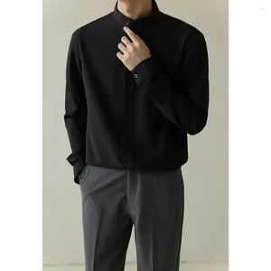 Camicie eleganti da uomo Camicia bianca a maniche lunghe Non stirabile Business Professionale Abbigliamento da lavoro con colletto Abito casual Top con bottoni