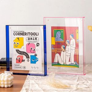 Frames Acrylic Transparent Po Frame Personalized Character Comics DIY Poster Double-sided Picture Frame Wall Bedroom Decoration 231202