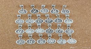 50pcslot Antique Silver Mix Letter Initial Charm Hängen för smycken som tillverkar armband halsband DIY -tillbehör 148x308mm A419A3563450