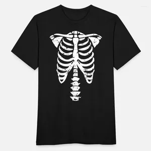 Herr t-skjortor halloween ben kostym t-shirts skelett tryck män kvinnor bomull skjorta mode streetwear harajuku unisex tees toppar kläder