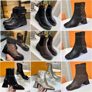 여성 Wonderland Flat Ranger Boot Designer Classics Beaubourg Ankle Boot Luxury Leather 고무 단독 패션 플랫폼 영토 평면 레인저 부츠 부츠 크기 35-41