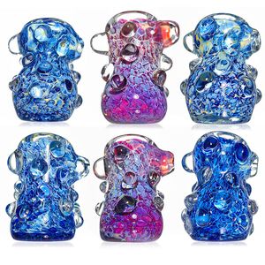 galaxy hand pipes Glass Pipe Hammer Shaped Fumed Spoon Pipes Heady Little Pocket Pipe Sick Glass Dry Pipe 3.5 Inch Collectible Glass Art Pipes Glass Tobacco Bowls