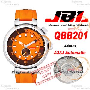 JBL Tambour Street Diver QBB201 A23J Automatik Herrenuhr Damenuhren 44 mm Stahlgehäuse Burning Rock Zifferblatt Kautschukarmband Super Edition Reloj Hombre Puretime C3