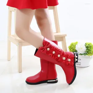 Boots Girls Winter Thickened 2023 Kids Korean Princess Warm Leather Children's Fashion Casual Party Tall