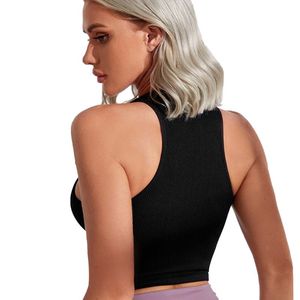 Gestreifte, nahtlose Yoga-Weste für Damen, schnell trocknendes, einteiliges Lauf-Sport-BH, vielseitige Fitness-Weste