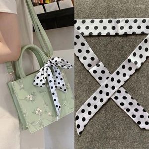 Scarves Polka Dot Stripe Slender Tie Wrap Handle Small Ribbon Decorative Bag Belt Women's Scarf