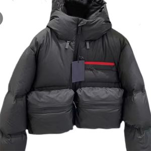 Pufferjacka kvinnor designer jackor rockar trendiga huva kappa kort topp vinter baggy brödjacka förtjockad down jacka tung kappa z6