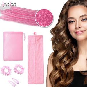 Hair Rollers GelCurler Jelly Curls Soft Hair Rollers Low Heat Gel Curling Rod Beads Hair Curlers Heatless Curls Hair Styling Tools 231202